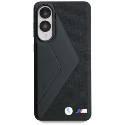 3. BMW Leather Oversized Stripes MagSafe Hülle für Samsung Galaxy S25 Edge - Schwarz