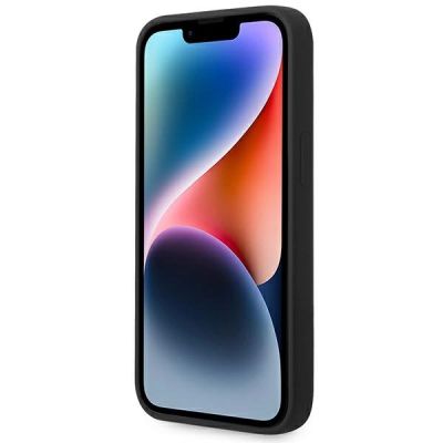 5. Karl Lagerfeld Silikon Karl's Head MagSafe Hülle für iPhone 14 Plus – Schwarz