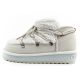 11. D.Franklin Damen Winter Schneestiefel, modisches Fellfutter, grau