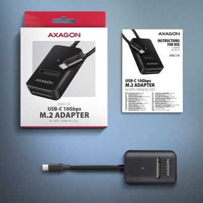 6. AXAGON ADM2-CM USB3.2 Gen 2 M.2 Adapter