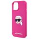 6. Karl Lagerfeld KLHMP15SSKHPPPLF iPhone 15 6,1" Fuchsia/Fuchsia Hardcase Silikon Karl Head Print MagSafe