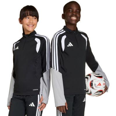 adidas Tiro 26 Wettkampf-Trainingsshirt für Kinder, Schwarz und Grau KA7572