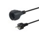 Equip 112183 Netzkabel Schwarz 10m CEE7/7 CEE7/3