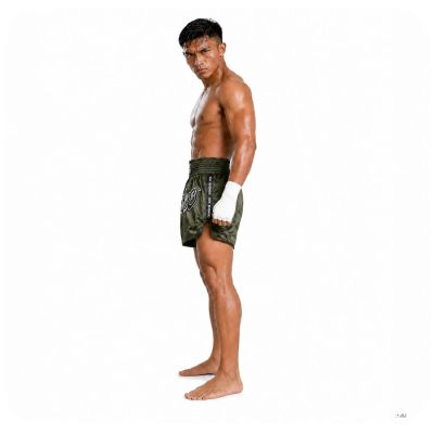 3. Herren-Thaishorts ARMY GREEN V2 COMBATWEAR | DBX Bushido