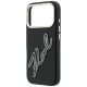 6. Karl Lagerfeld Schutzhülle mit großem, glattem Harz-Logo für iPhone 18 Pro / 17 Pro – Schwarz