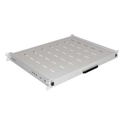 5. LANBERG Ausziehbarer Regalboden für 19"-Regalschränke 350 mm Grau (1 HE/445 x 350 mm Tragfähigkeit bis zu 35 kg, 4-Punkt-Befestigung)