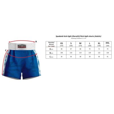 5. Kick Light Trainingsshorts MASTERS (WAKO-GENEHMIGT)