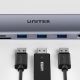 12. UNITEK D1113BGY01 Hubs und Konzentratoren 2 x USB 3.2 Gen 2 (3.1 Gen 2) Typ-C 1000 Mbit/s Grau