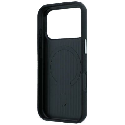 7. Mercedes Leder-Halbwickelhülle mit ikonischer Linie und MagSafe-Funktion für iPhone 18 Pro Max / 17 Pro Max – Schwarz