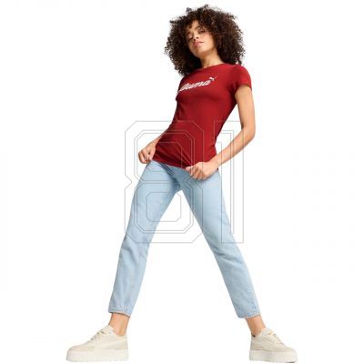 4. Puma ESS+Script Damen T-Shirt rot 679315 13