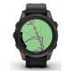 4. Garmin Fenix 7S Pro 42 mm Saphirgrau Titan DLC Uhr mit schwarzem Armband