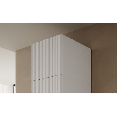 2. PAFOS 1D Kleiderschrank mit Aufsatz 45x55,5x45 weiß matt