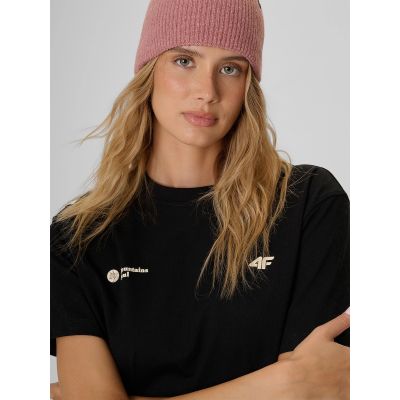 3. Locker geschnittenes Damen-T-Shirt mit Aufdruck 4F 4FKAW26TTSHF4507-20S