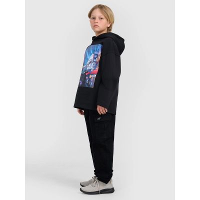 4. Jungen-Sweatshirt mit Kapuze, offen, 4F 4FJRAW25TSWSM2345-20S
