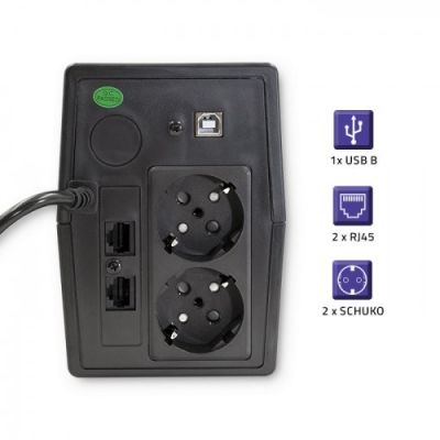 4. QOLTEC USV 450 VA | 240 W | LCD | USB | RJ45