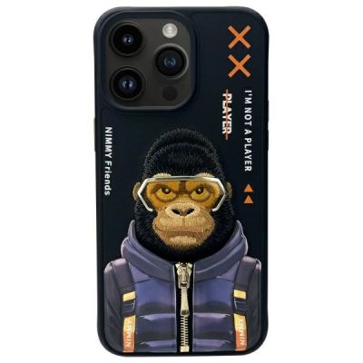 Nimmy Cool&Cute 2.0 Monkey Case für iPhone 15 Pro - Schwarz