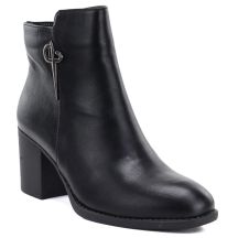 Schwarze Damen-Stiefeletten mit Absatz M.Daszyński SA250-4