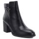 Schwarze Damen-Stiefeletten mit Absatz M.Daszyński SA250-4