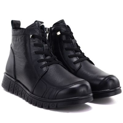 4. Bequeme Damen-Ankle-Boots aus Leder, schwarz, Campbell RI15302