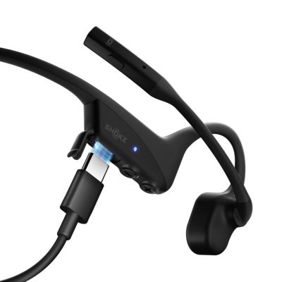 16. Shokz OpenComm2 USB-C Kabellose Knochenleitungskopfhörer + USB-C-Adapter Schwarz