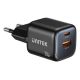 31. UNITEK 2X GAN Wandladegerät USB-C & USB-A 20W Schwarz