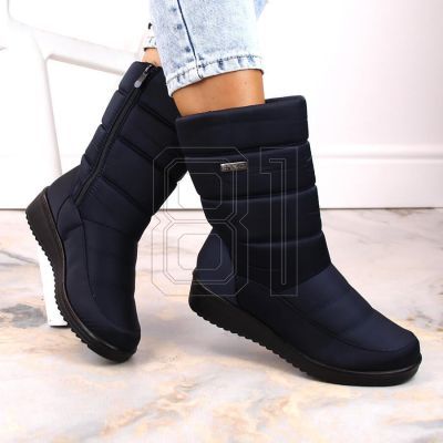 9. News W EVE436B marineblaue hohe Stiefeletten