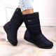 9. News W EVE436B marineblaue hohe Stiefeletten