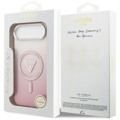 8. Guess IML Gradient Triangle Logo MagSafe iPhone Air Hülle - Pink