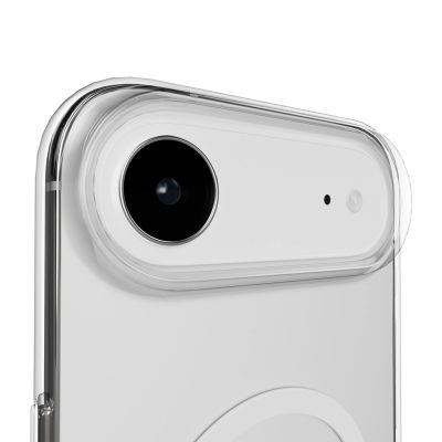 6. Puro Lite Mag TPU+PC Hülle kompatibel mit MagSafe für iPhone 17 Air - Transparent mit weißem Ring