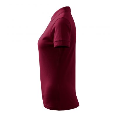 4. Damen-Poloshirt mit Piqué-Muster (Granat)