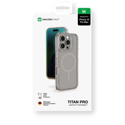 5. AmazingThing Titan Pro Mag Case mit Magnetring für iPhone 16 Pro Max - Grau
