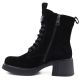 3. Schwarze Damen-Ankle-Boots aus Leder mit Blockabsatz und Plateau, Vinceza 67009