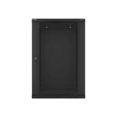11. Lanberg WF01-6618-10B Rack-Schrank (18 HE; 901 mm / 600 mm / 600 mm; Wandmontage; Glas; 19 Zoll; schwarz)