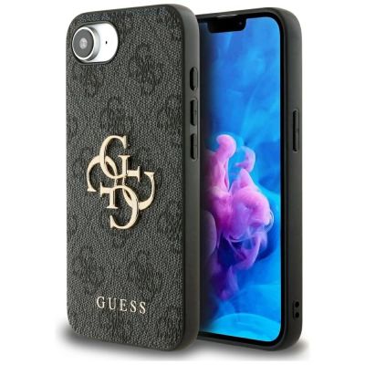 Guess 4G Big Logo Case für iPhone 16e - Schwarz