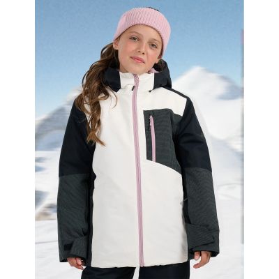 Snowboardjacke für Mädchen mit 10000er Membran, Größe 4F 4FJRAW25TTJAF1060-11S
