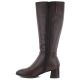 7. Braune Damen-Lederstiefel mit hohem Absatz, Sergio Leone KZ-31-S