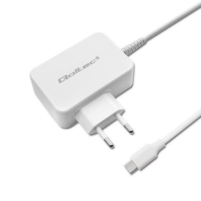 QOLTEC Netzteil 65 W | 5–20,3 V | 2–3,25 A | USB Typ C | PD | Weiß