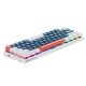 3. Machenike K500-B61 Kabelgebundene mechanische Gaming-Tastatur mit Hintergrundbeleuchtung, braunen Schaltern – Blau und Weiß