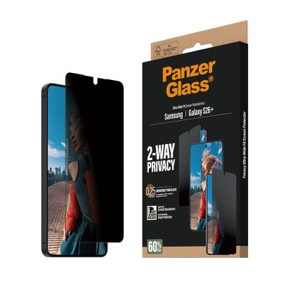 7. PanzerGlass ® 2-Wege-Blickschutzfolie für Samsung Galaxy S26+ | Ultra-breite Passform mit EasyAligner Klarsicht-Displayschutzfolie, 1 Stück.