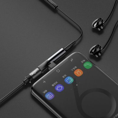 7. Baseus Audio Converter L41 Adapter von USB-C auf USB-C-Anschluss + 3,5-mm-Kopfhöreranschluss schwarz (CATL41-01)