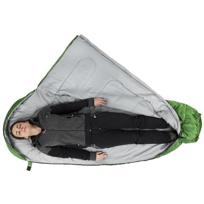 17. TOURISTEN-SCHLAFSACK NEPAL 210x80x50CM GREEN ENERO CAMP