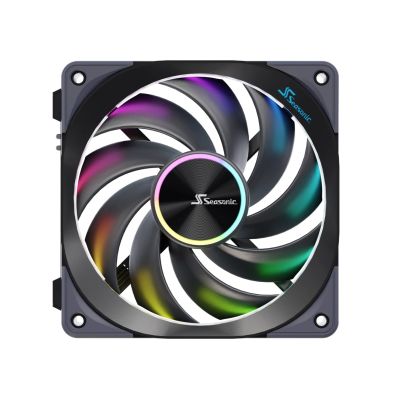 3. Seasonic MagFlow ARGB Computergehäuselüfter 12cm Schwarz 3 Stück.