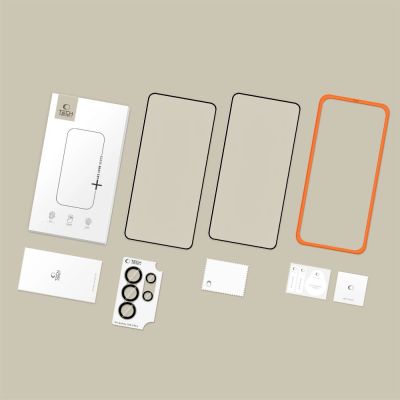 7. Tech-Protect Easy Set+ 3er-Pack Schutzglas für Samsung Galaxy S26 Ultra – Schwarz