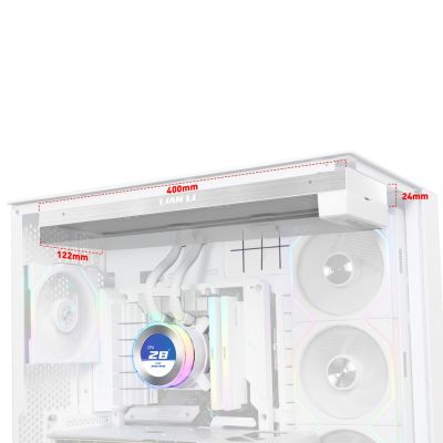 Lian Li GA II Hydroshift II LCD-C 360N All-in-One-Flüssigkeitskühler für Prozessoren, Weiß