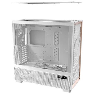 10. Antec Flux Pro Full-Tower E-ATX PC-Gehäuse, gehärtetes Glas – Weiß