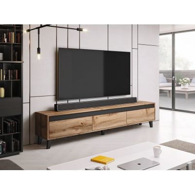 3. NORD TV-Schrank 185 cm Wotan Eiche/Anthrazit