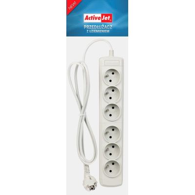 Activejet 6GNU Verlängerungskabel - 3M - S (3m; grau)
