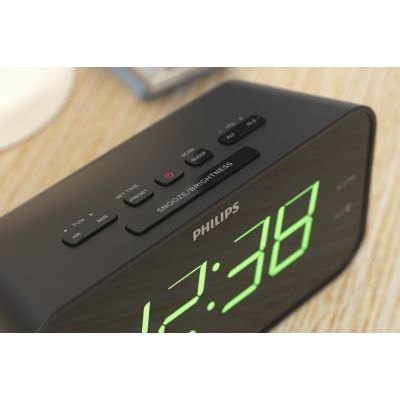 7. Philips TAR3306/12 Digitaler Wecker Schwarz