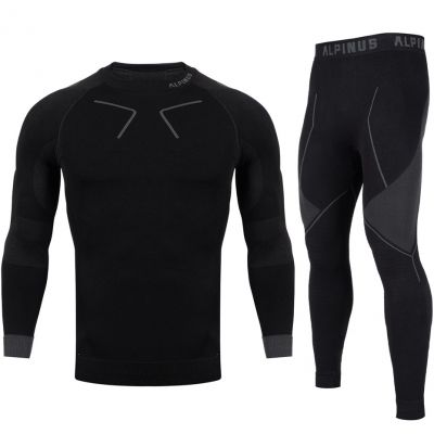 Alpinus Tactical Base Layer Set schwarz und grau M GT43276