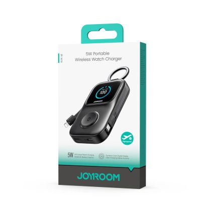 7. Joyroom JR-W19 5W Tragbares kabelloses Ladegerät für Uhren, Schwarz